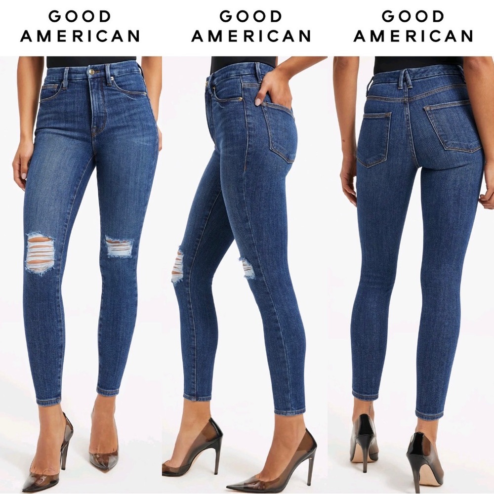 NWT Good American Good Waist Crop Jeans 12/31
